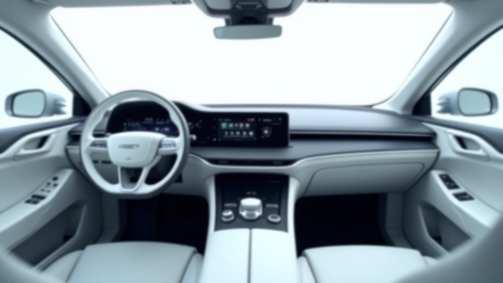 Kontseptauto sisemus kuvab minimalistlikku disaini tehisintellekti juhtimispaneeliga