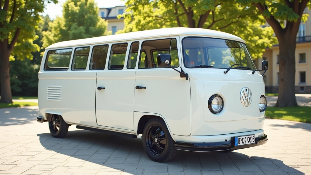 Volkswagen ID.Buzz kontseptauto, retro disain, valgetes värvitoonides